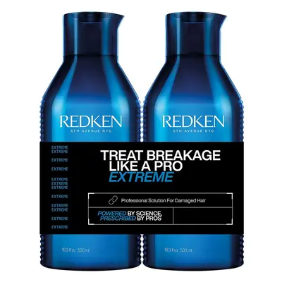 Redken Extreme Shampoo & Conditioner For Damaged Hair Strengthens & Adds Flexibility, ml