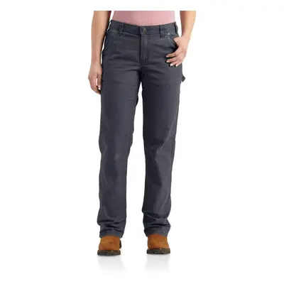 carhartt Womens Rugged Flex Loose Fit canvas Work Pant Deep coal