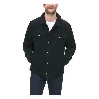 Levis Mens Big Tall corduroy Sherpa Trucker Jacket Black 2X