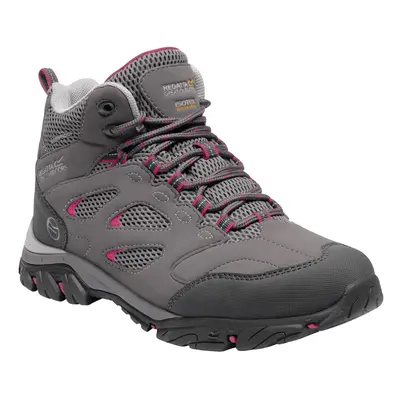 (4 UK, Steel/Vivacious) Regatta Womens/Ladies Holcombe IEP Mid Hiking Boots