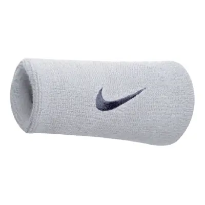 Nike Swoosh Doublewide Wristbands White/Obsidian OSFM