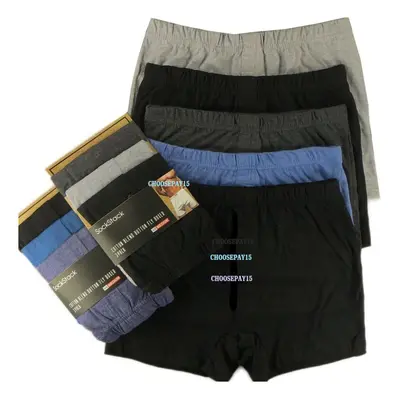 (6XLarge, Pairs) Men Comfy Underwear Boxer Shorts Loose Fit Soft Touch Cotton Rich Funky Trunks