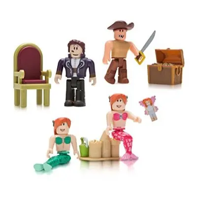 Roblox Celebrity Collection - Neverland Lagoon Four Figure Pack Includes Exclusive Virtual Item