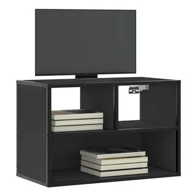 vidaXL TV Cabinet Black 60x31x39.5 cm Engineered Wood and Metal