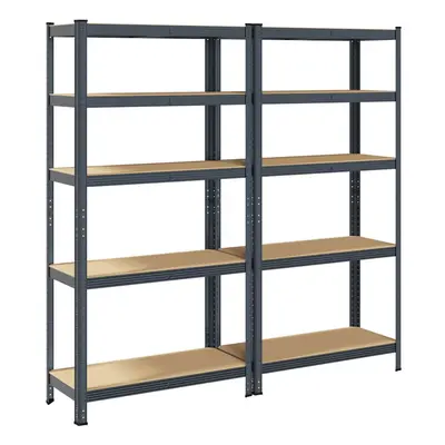 vidaXL 5-Layer Storage Shelves pcs Anthracite Steel&Engineered Wood