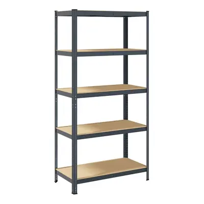 vidaXL 5-Layer Storage Shelf Anthracite Steel&Engineered Wood garage shelving