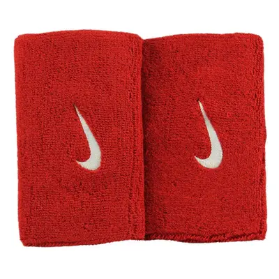 Nike Swoosh Doublewide Wristbands (Varsity Red/White OSFM)