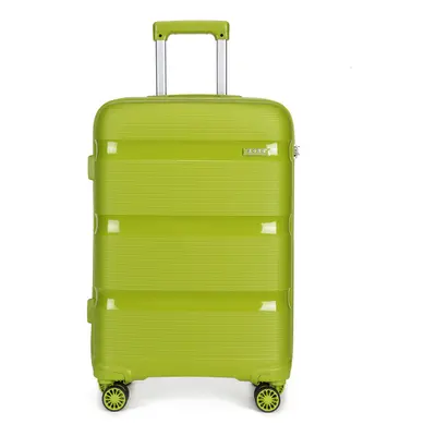 (green, inch) 20/24/28 Inch PP Hard Shell Suitcase With TSA Lock