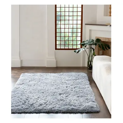 (Silver , 160X230CM) Cuddle Fluffy Rugs Anti Slip Shaggy Rugs Bedroom Floor Soft Carpets Mats