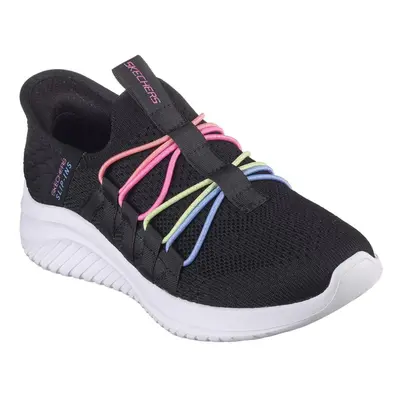 (13.5 UK Child, Black/Multicoloured) Skechers Girls Ultra Flex 3.0 Bungee Fun Trainers