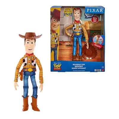 Disney Pixar Toy Story Movie Toy, Talking Woody Figure with Ragdoll Body, Phrases, Pull Tab Acti