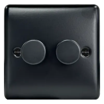 2G 2W LED Dimmer (2 X 200W) Matt Black