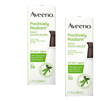 2 Pack - Aveeno Positively Radiant Daily Face Moisturizer SPF 2.3 Fl. Oz.