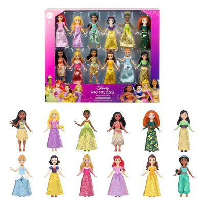 Mattel Disney Princess Toys Ultimate Princess Pack with Small Dolls Posable with Sparkling Cloth