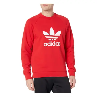 adidas Originals Mens Adicolor Classics Trefoil Crewneck Better Scarlet Medium