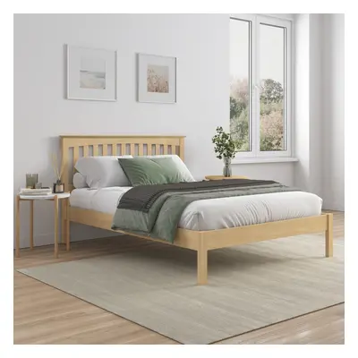 (King x 200cm, 15cm Deep Comfort Foam Mattress) DUNKELD SOLID WOODEN OAK BED FRAME LOW FOOTBOARD