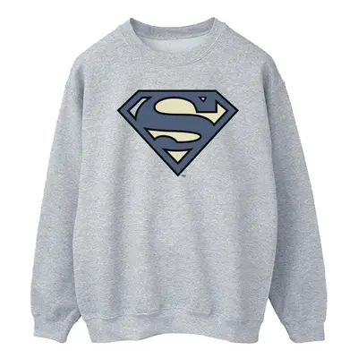 (XXL, Sports Grey) DC Comics Mens Superman Indigo Blue Logo Sweatshirt