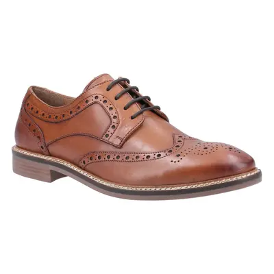 (Brown, (Adults')) Hush Puppies Bryson Leather Men's Tan Brogues Shoes