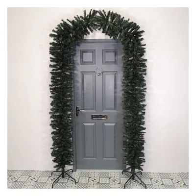 2.4m (8ft) Tall Single Door Indoor Christmas Tree Arch in Green