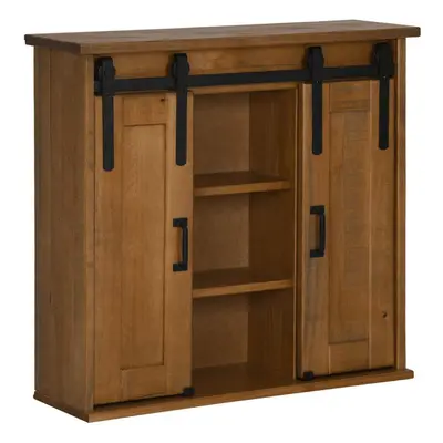 vidaXL Hanging Cabinet HALDEN Sliding Doors 75x22.5x70 cm Pine cabinet