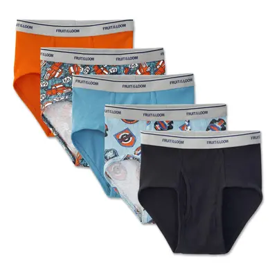 Fruit Of The Loom Boys Pack Print/Solid Fashion Brief Assorted