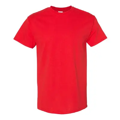 (5XL, Red) Gildan Mens Heavy Cotton Short Sleeve T-Shirt (Pack Of 5)