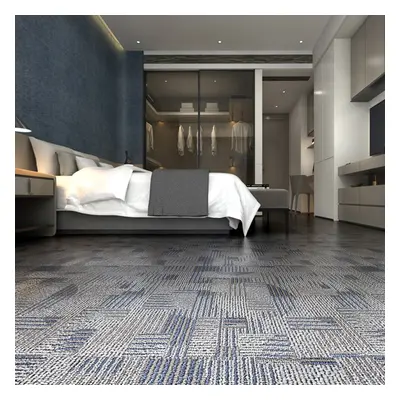 24Pcs Grey Carpet Pattern Square Self Adhesive Flooring Tile