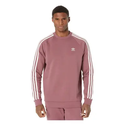 adidas Originals Mens Adicolor Classics 3Stripes Crew Sweatshirt Quiet Crimson Medium