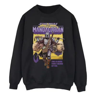 (XL, Black) Star Wars Mens The Mandalorian More Than I Signed Up For Sweatshirt