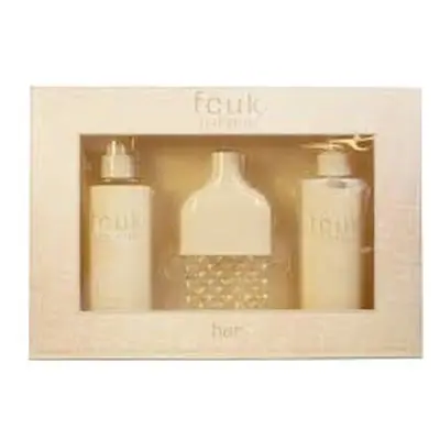 FCUK Friction Her Gift Set 100ml EDT + 250ml Body Lotion + 250ml Fragrance Mist