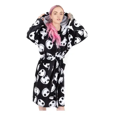 (M) Disney The Nightmare Before Christmas Dressing Gown Womens Black Pjs Bathrobe