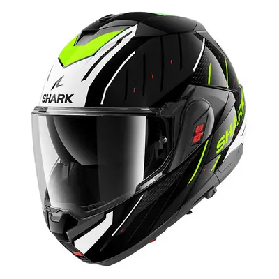 (L) Shark OXO Flip Up Helmet Rydger Black / White / Fluo Yellow