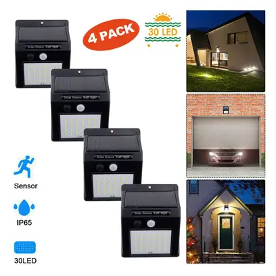 4Pack Outdoor Solar Motion Sensor Security Light - LED Lights