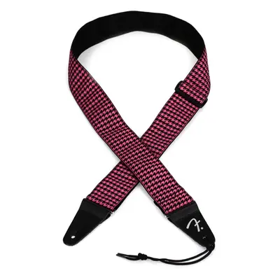 Fender Houndstooth Jacquard Strap - 2" Wide - Pink