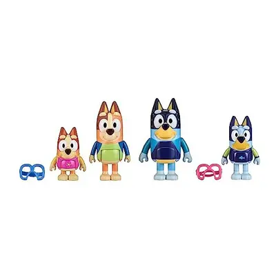 Bluey Figure 4PK Beach, Multicolor