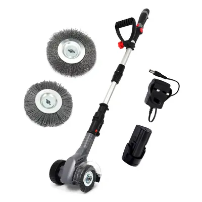 NETTA 12V Cordless Weed Sweeper for Driveways, Patios, etc