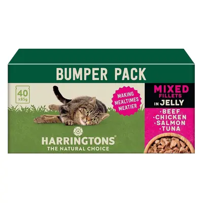 Harringtons Mixed Selection in Jelly Wet Adult Cat Food Bumper Pack x 85g