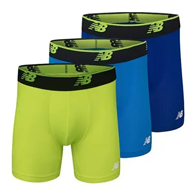 New Balance Mens Mesh No Fly Boxer Brief, Athletic compression Underwear (3-Pack)