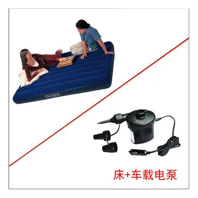 (Mattress+196A car mounted electric pump, (191 * 76cm wide)) INTEX Single Line Pull-Up Air Bed, 