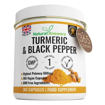 365 Turmeric Capsules Year Supply High Strength Turmeric Capsules with Black Pepper Turmeric Tab