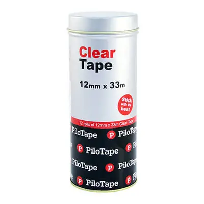 (12mmx33m) Pilotape Clear Tape (12 rollspk)