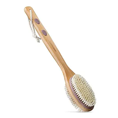 MainBasics Back Scrubber for Shower Long Handle Back Brush Dual-Sided with Exfoliating and Soft 