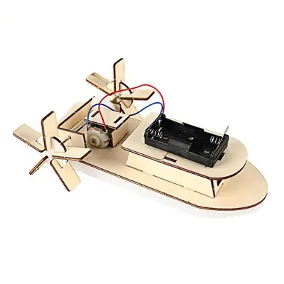 DIY Boat Model Material Set Wood Building Kit 3D Assemble Creative Educational Science Experimen