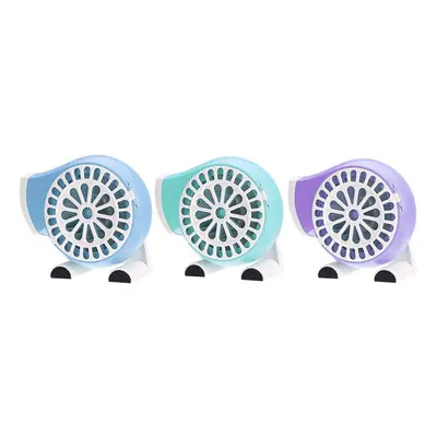 (Purple Activated carbon) Creative Mini Fan Handheld USB Rechargeable Strong Wind Cooling Ultrat