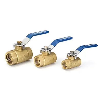 (1 Inch) 1/2" 3/4" 1" Female Brass Two Piece Full Port Thread Ball Valves with Vinyl Handle