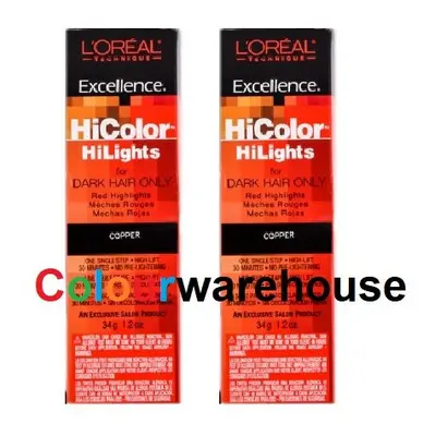 (Copper â 2pcs) L'Oreal HiColor Copper HiLights For Dark Hair Only