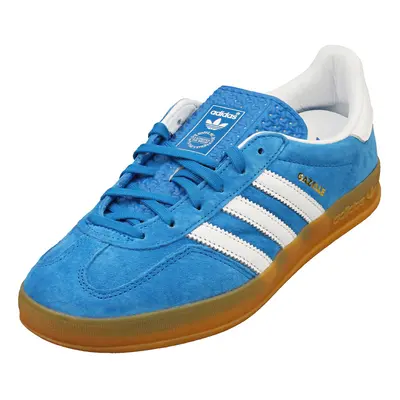 adidas Gazelle Indoor Womens Fashion Trainers in Blue White - UK