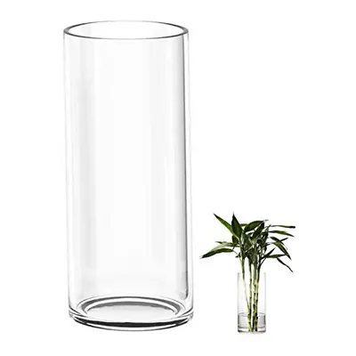 Extra Large Glass Vase for Flowers 40cm Glass Cylinder Vase Thickened Clear Vase for Living Room