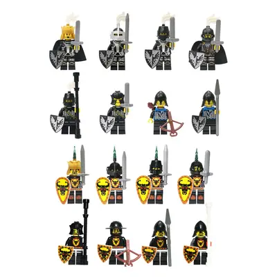 (Style C 16pcs) 16pcs Medieval Roman Soldier Building Block Man Castle Series r Minifigures Fit 