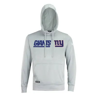 New Era NFL Men's Cool Grey Gametime Pullover Performance Hoodie, Pro Football Sweatshirt, New Y